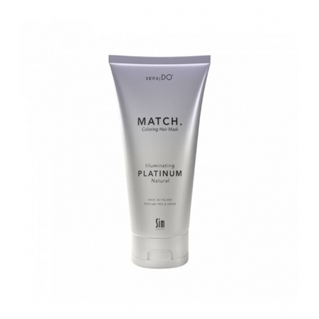 Тонирующая маска нейтрализует нежелательную желтизну SIM SENSITIVE SENSIDO MATCH ILLUMINATING PLATINUM (NATURAL)