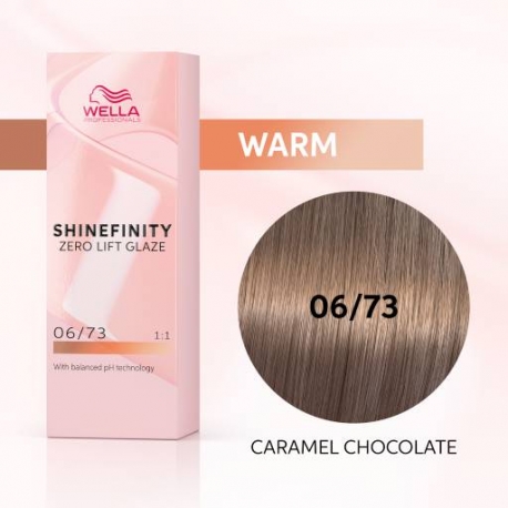 WELLA SHINEFINITY 06/73 Caramel Chocolate (Karamellšokolaad)