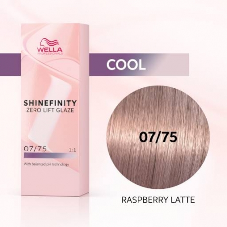 WELLA SHINEFINITY 07/75 Raspberry Latte (vaarika Latte)